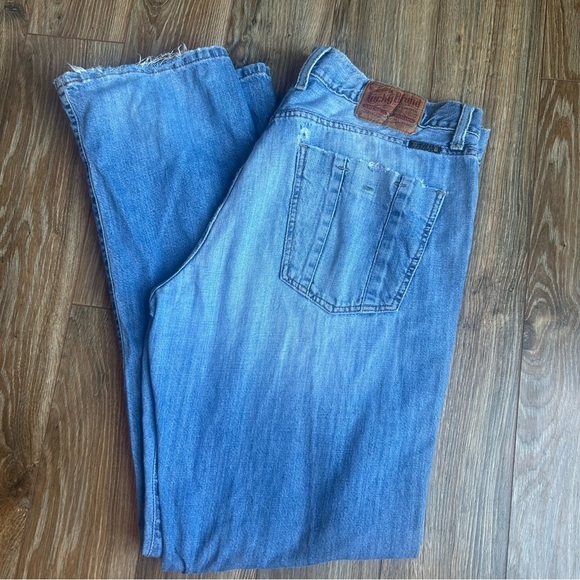 Vtg Lucky Brand Jeans Mens 36x32 Blue Slim Bootleg Buttonfly - Picture 1 of 10